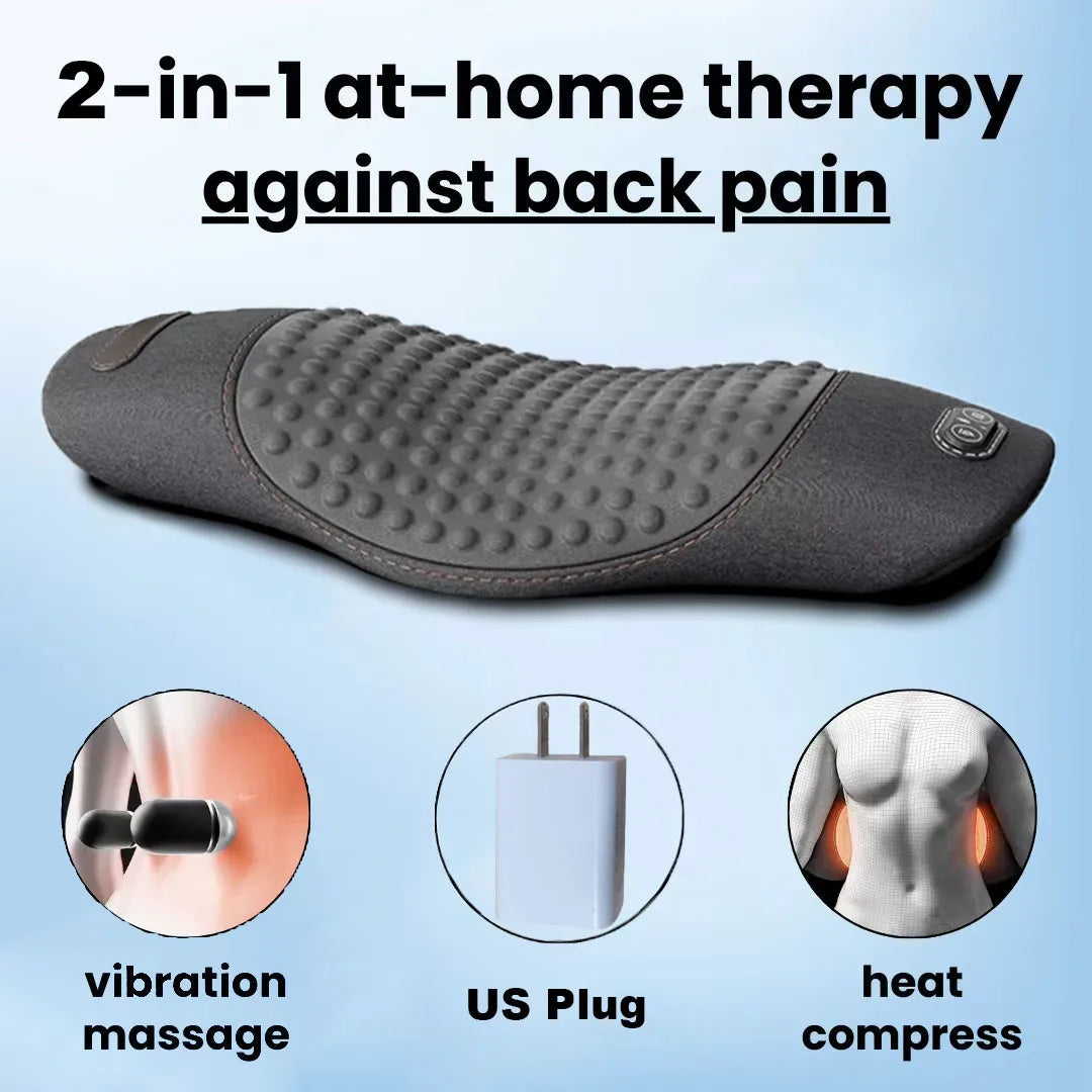 Waist Pillow Back Massage Protection Pad Massage Lying Flat Waist Pain Waist Support Heating Vibrating Back Massager