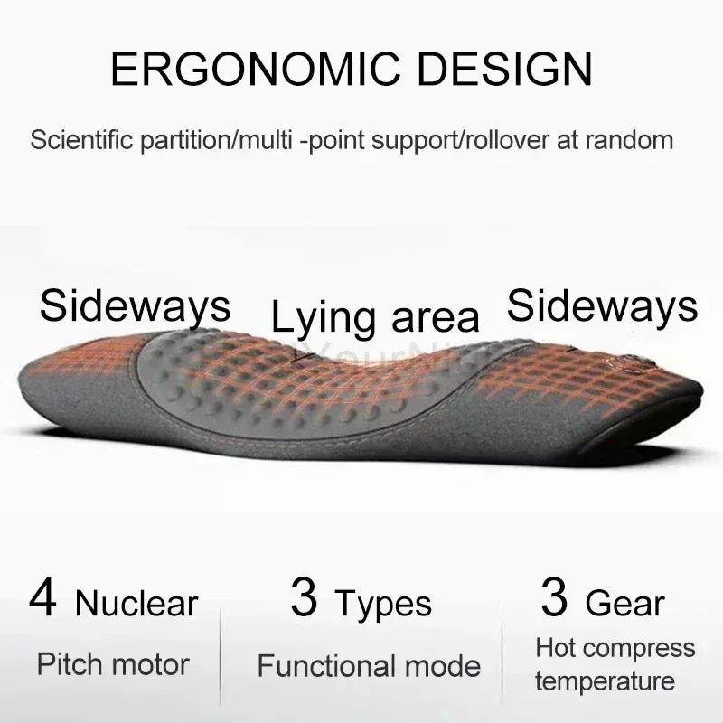 Waist Pillow Back Massage Protection Pad Massage Lying Flat Waist Pain Waist Support Heating Vibrating Back Massager