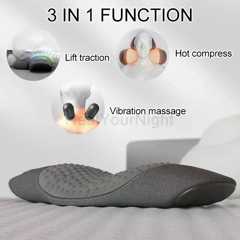 Waist Pillow Back Massage Protection Pad Massage Lying Flat Waist Pain Waist Support Heating Vibrating Back Massager